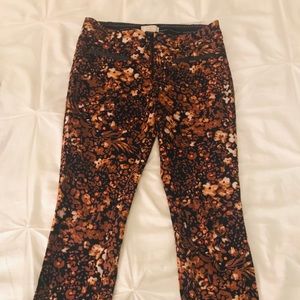 Anthropologie cropped patterned chinos